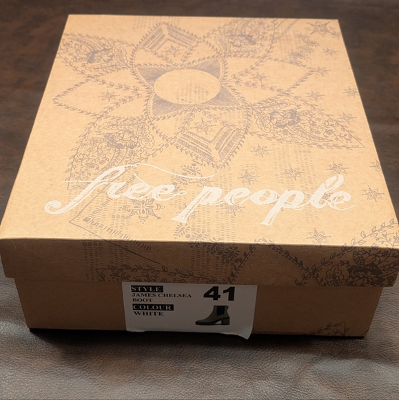 Free People Boots James Chelsea Bone/White Leather Womens EU 41 US 10.5 Platform - Picture 13 of 14